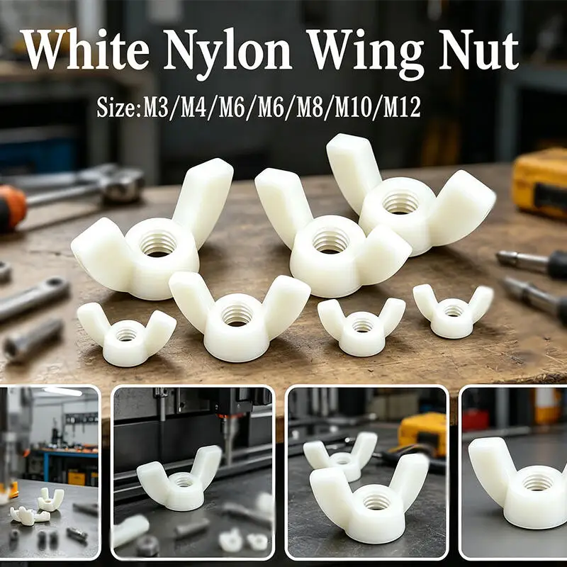 

10/20/50pcs M3 M4 M5 M6 M8 M10 M12 Nylon Wing Nut Plastic Ingot Nut Plastic Butterfly Type Plastic Cap Nut