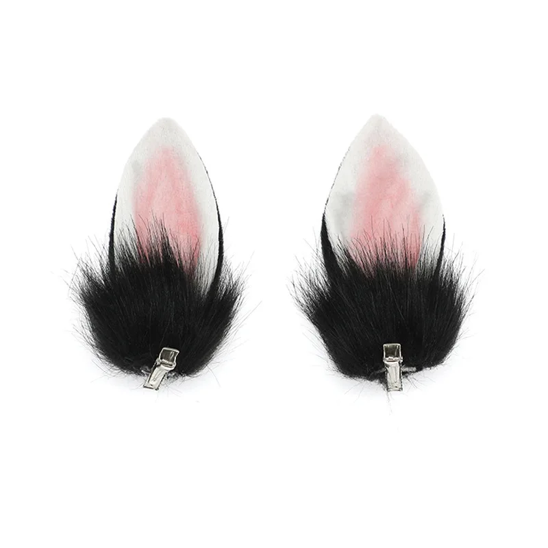 1 Pair Animate Animal Ears Anime Party Cute Plush Bunny Hairpin Headdress Cosplay Accessories for Lovely Girl