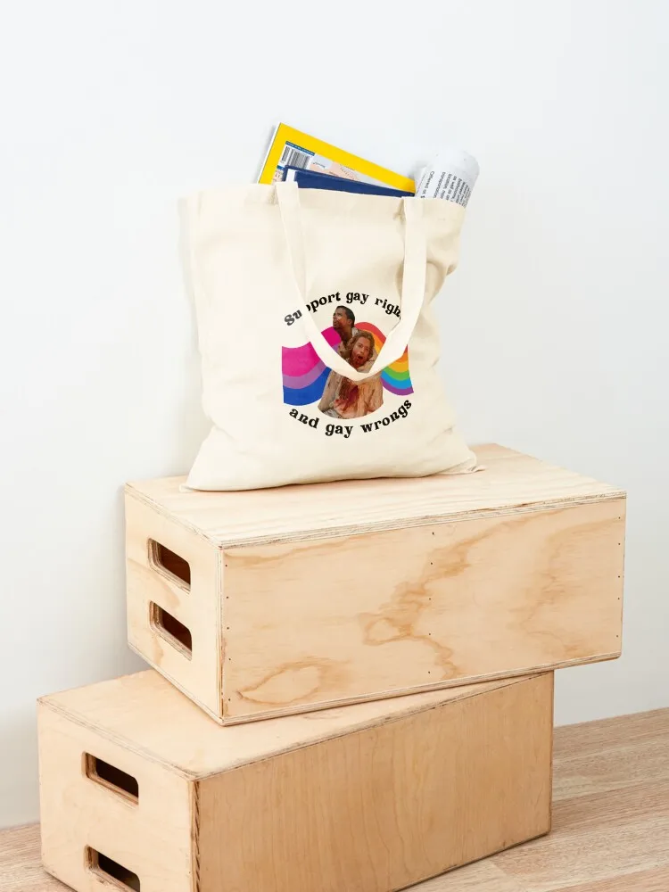 support gay rights and gay wrongs Tote Bag Custom bag Big bag tote bags cloth bags Handbags women