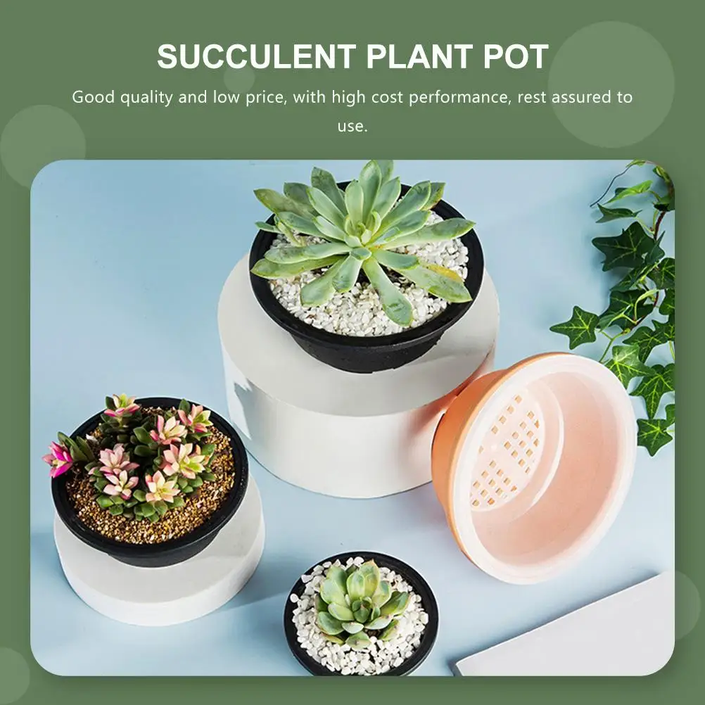 6 Pcs Succulent Combination Pot Vintage Indoor Flower Pots Plastic Planter Bonsai Bowls Plant Container Garden Supplies