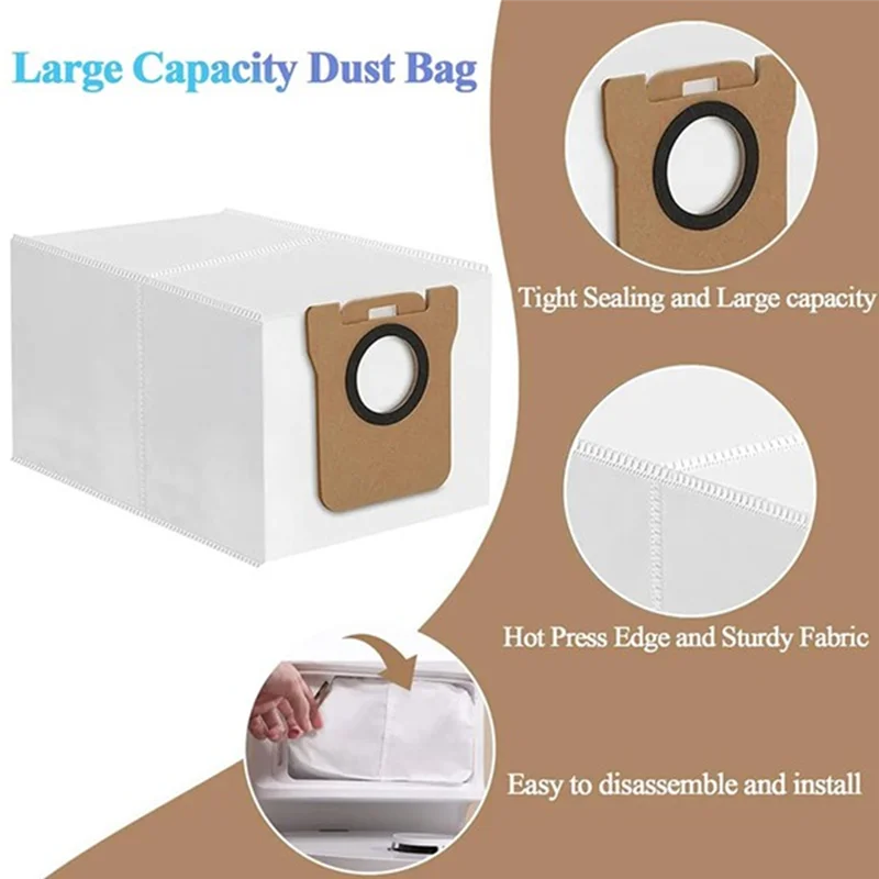 

【Flash Sale】17PCS For Xiaomi X20+ X20 Plus Vacuum Cleaner Replacement Parts Brush Filter Dust Bag Mop Cloth And Main Brush Cover