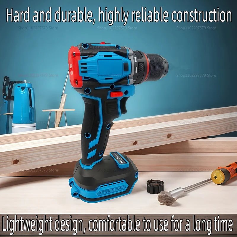 مثقاب كهربائي ومفك براغي لاسلكي بدون فرش أداة طاقة تأثير سرعتين للمنزل DIY والمهنية مع بدون بطارية تستخدم 21 فولت