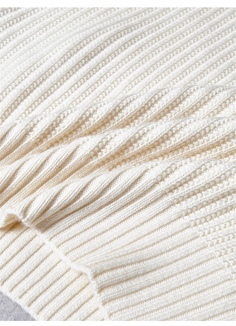 여성 가을, 겨울 새로운 V 넥 사이드 지퍼 울 니트 조끼 탑