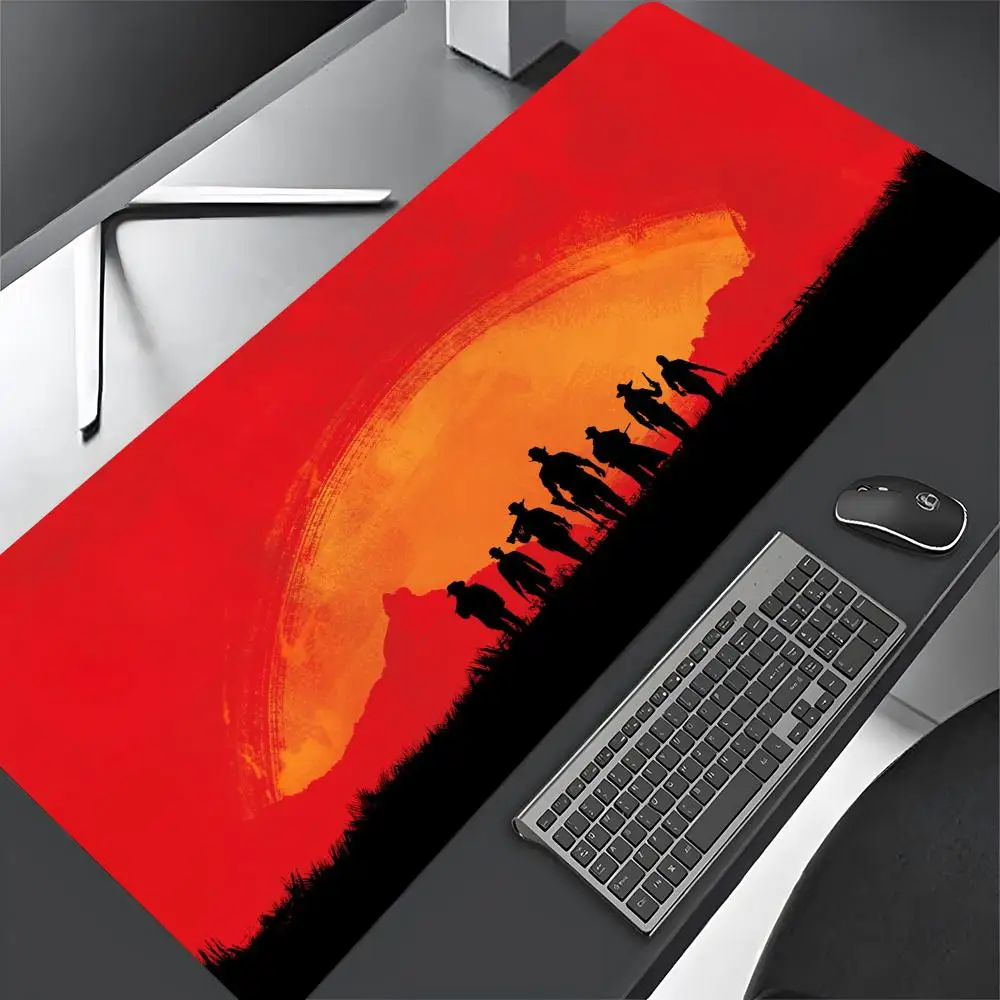 Imagem -06 - Grande Tapete Abstrato Vermelho Dead Redemption Tapete Xxl Gamer Tapete de Mesa para pc Mais Recente 800x400 mm Mouse Pad 2024