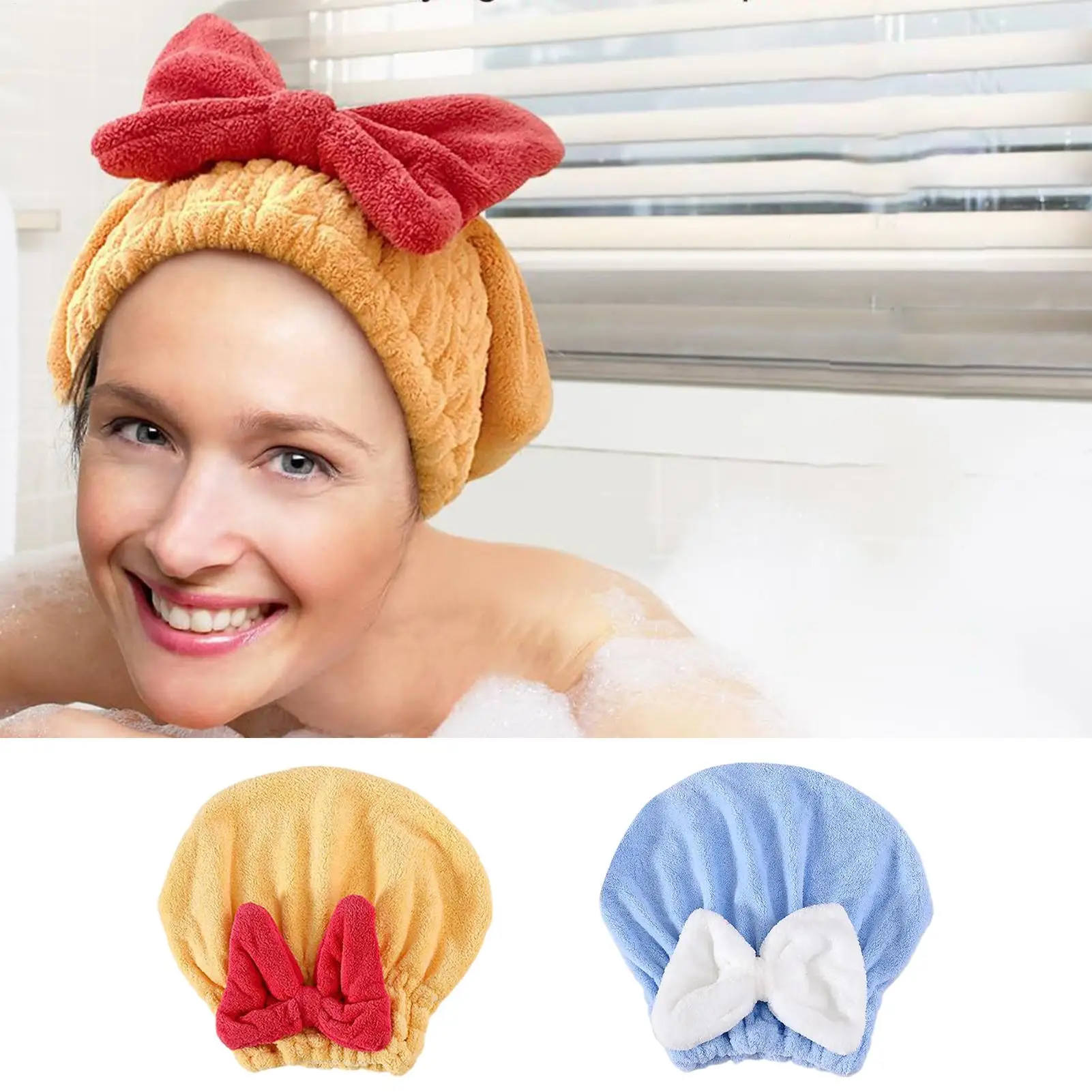 Hair Towel Wrap Quick Drying Anti Frizz Turbans Anti Frizz Wrap Hair Drying Towels For Women Girls Short Curly Wet Thick