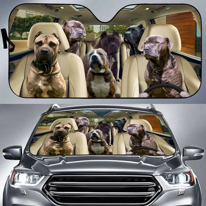 

Bandog Car All Over Printed 3D Sun Shade Auto Sun Shade for Car Truck Decor Windshield Sunshade,Blocks UV Rays Sun