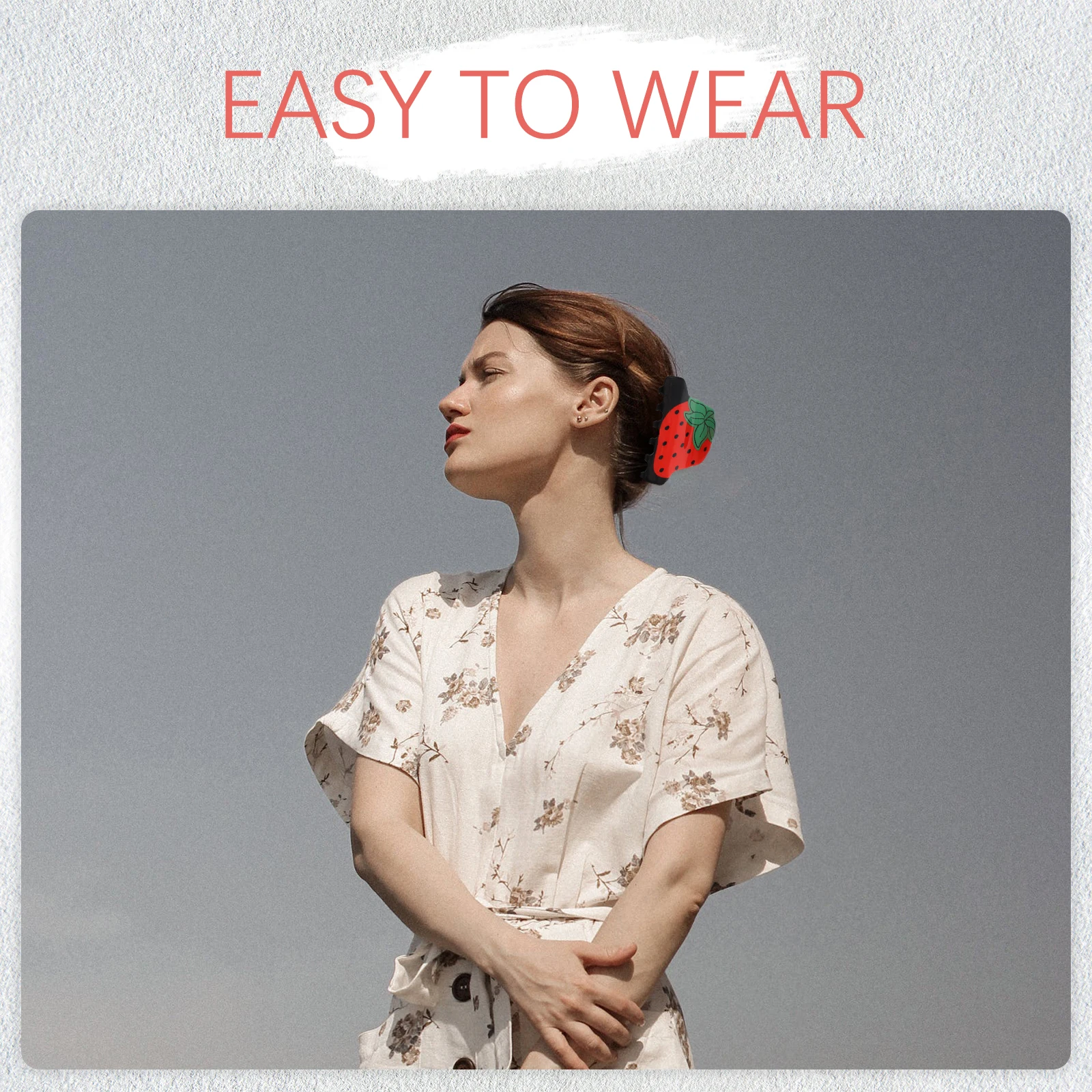 

1Pcs Cute Fruit Hair Claw Clip for Women Girls No Slip Acrylic Ponytail Holder Styling Accessory Hair Clip Girl Claw Clips