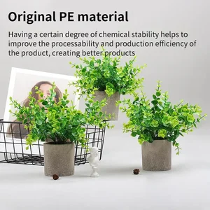Eucalyptus Artificial Plants Bonsai Small Tree Vase False Plant Flowers Vase ornaments for Home Room Table Pulp Pot Decoration Garden 10 Main Sales Artificial Arvore - №7