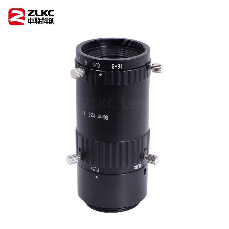 12MP Macro Lens 50 mm Fixed Focus 1.1 Inch FA macro Industrial Camera F2.8 C Mount Lens for HD Machine Vision Cameras