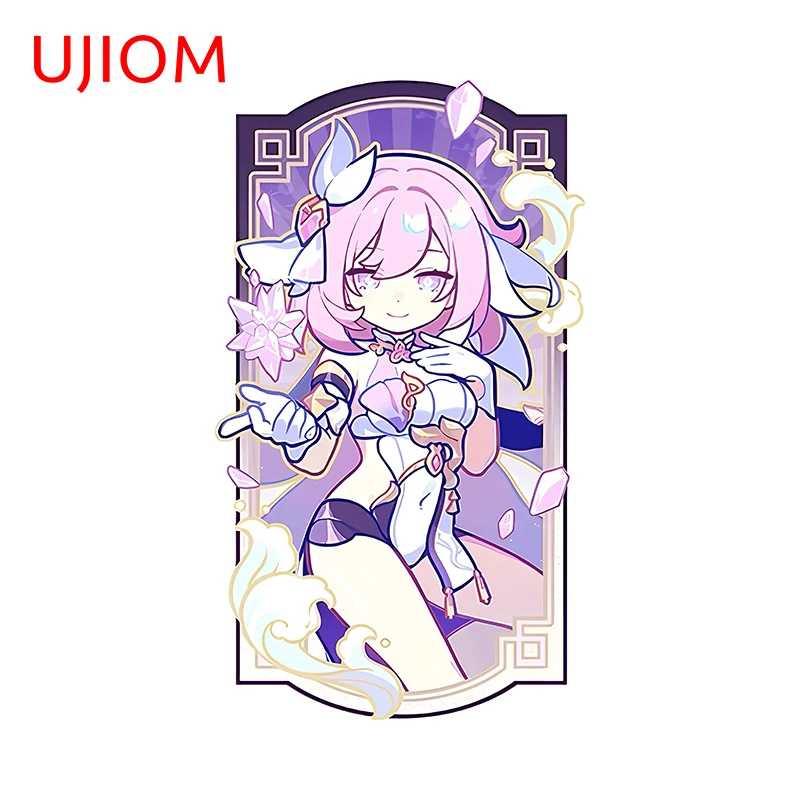 UJIOM Lovely Elysia Honkai Impact Wall Stickers Cool Personality Cartoon Living Room Decals Scratch Proof Living Room Accesorios