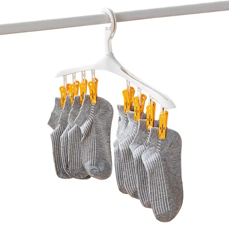 Drying Hangers For Laundry Underwear Hanger Clothes Drying Rack With Clips Laundry Hanger Dryer Rack Space Saving Sock Hangers