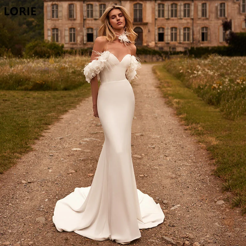 LORIE Off The Shoulde Mermaid Wedding Dresses Sleeveless Princess Bridal Gown Sweatheart Elegant Wedding Gowns Customized 2024