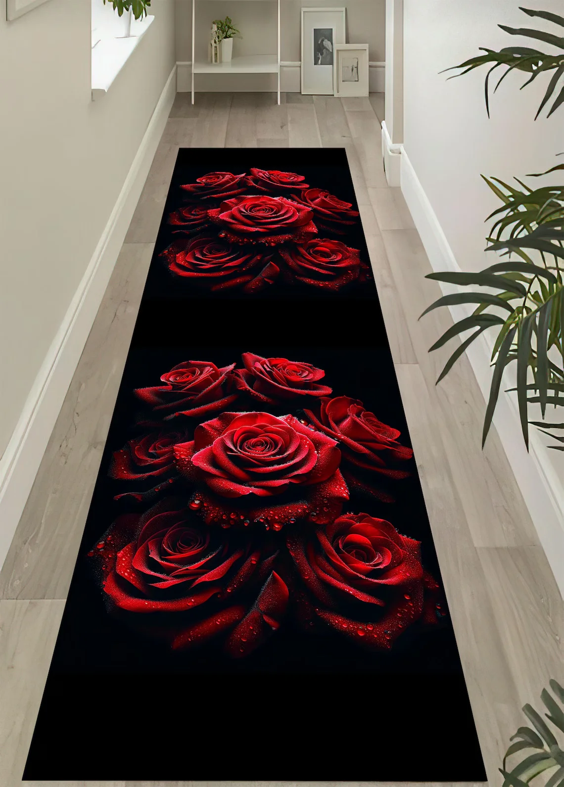 Cool 2D Lava Chasm Volcanic Cracks Runner Rug Gaming Room Corridor Floor Mat