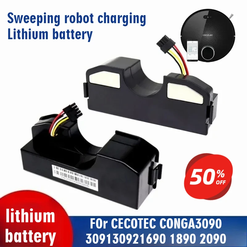 

Battery 3090 For Cecotec CONGA 3091 3092 1690 1890 2090 2290 Robot Vacuum Cleaner Accessories Spare Parts