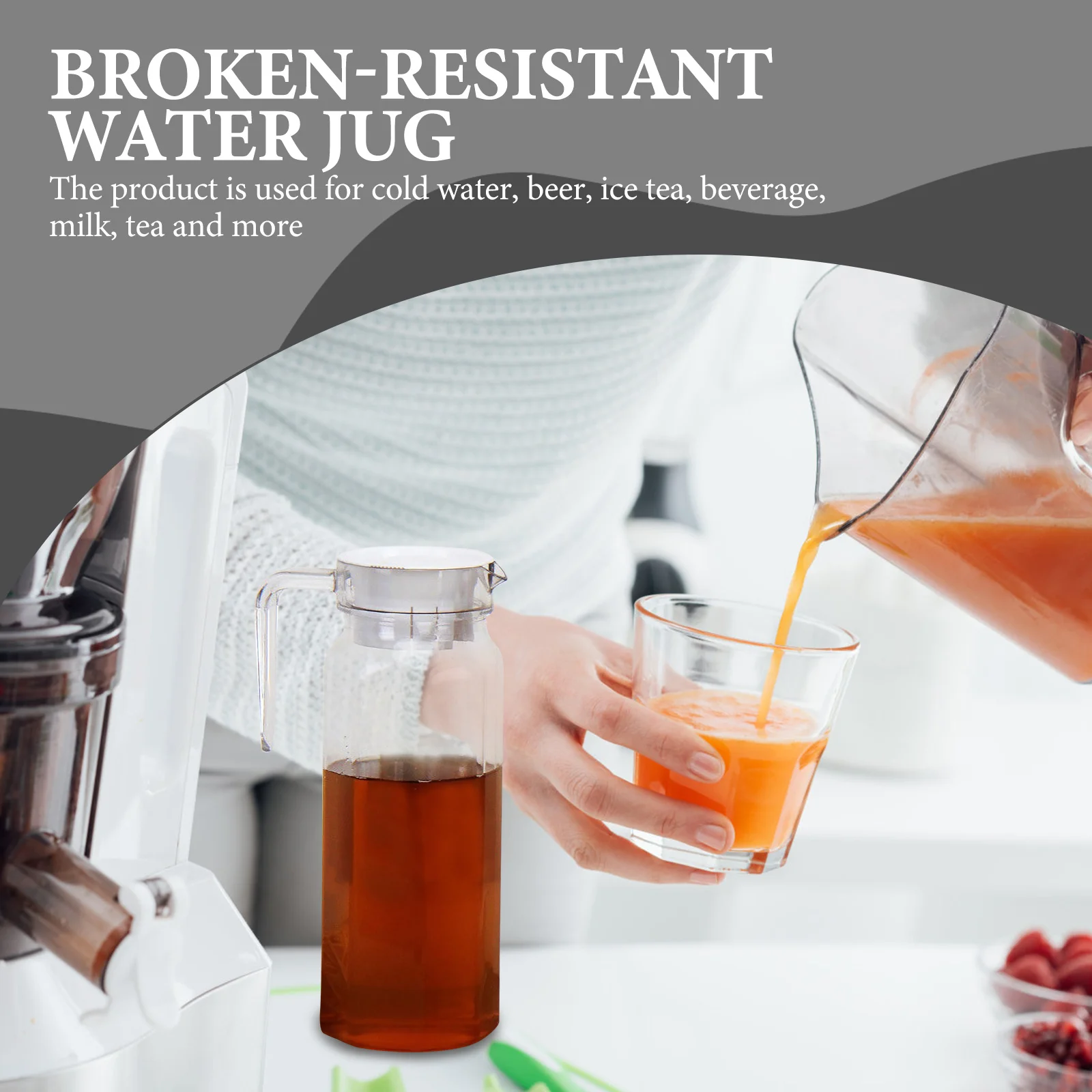 Olla de jugo de gran capacidad, jarra de agua fría, jarra transparente gruesa para almacenamiento de bebidas, jugo casero, té, cerveza, Fiesta EN LA Piscina, barbacoa
