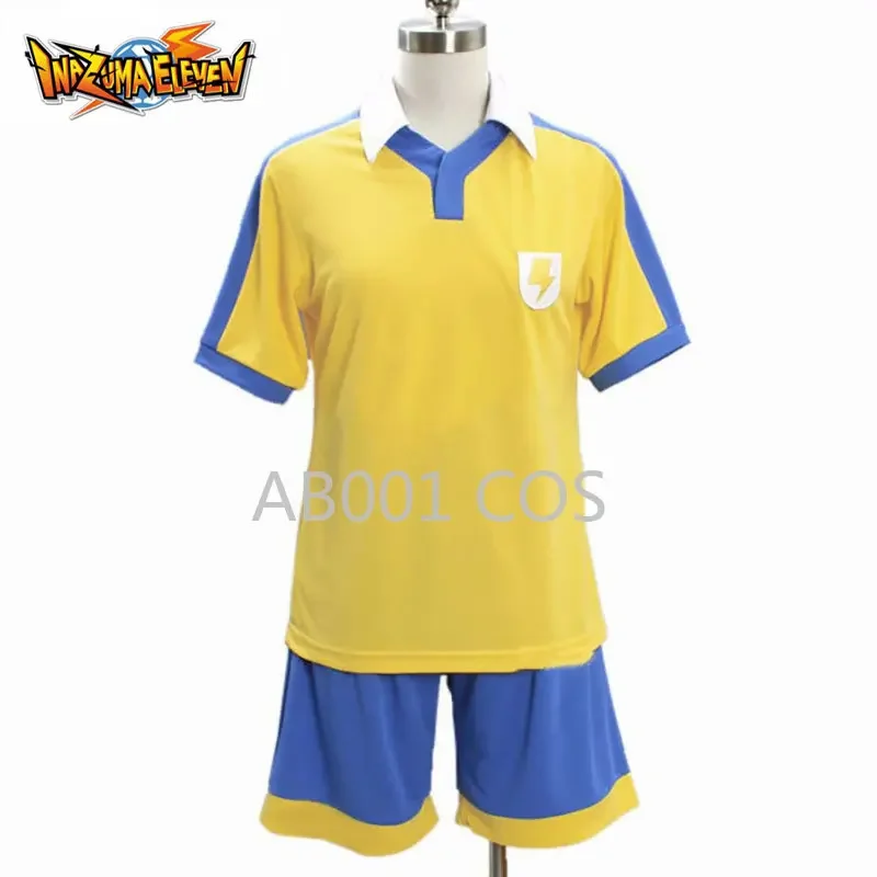 New Inazuma Eleven Raimon School Golden Football Jersey Cosplay Costume