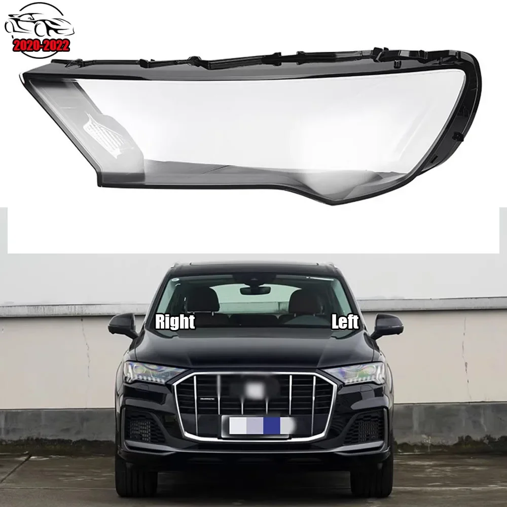 

For Audi Q7 2020-2022 Headlamp Lamp Shell Headlight Cover Transparent Lampshade Plexiglass Replace Original Lens