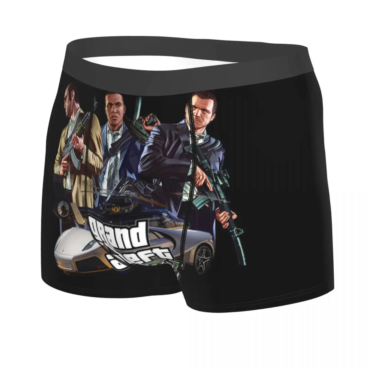 Fashion Grand Theft Auto Boxers Shorts Panties Men\'s Underpants Breathable GTA Game Briefs Underwear