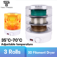 TWO TREES 3 Rolls Filament Dryer Box for 1.75mm/2.85mm FDM Material Adjustable 35℃-70℃ Heating Drying Filaments Storage Box