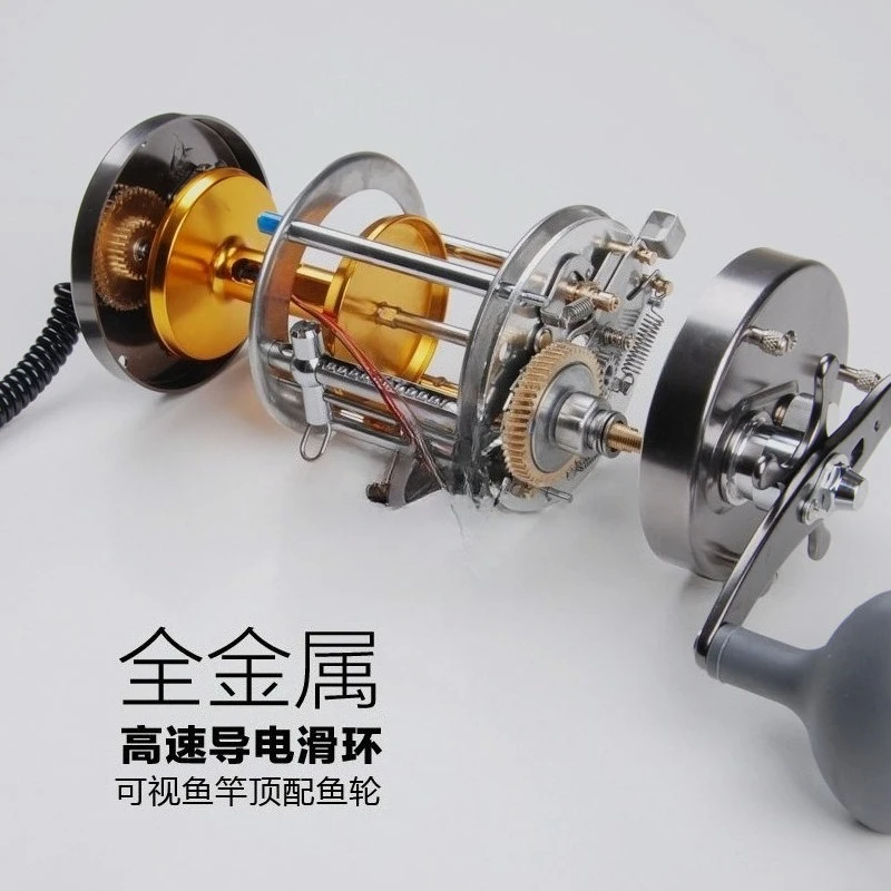 All Metal Trolling Drum Reel M7000 M9000 Fish Finder Reel CNC Spool Long Cast Sea Fishing Wheel