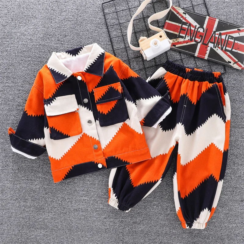 

Boys Suit Sweatshirts +Pants Cotton 2Pcs/Sets 2022 Lasted Spring Autumn Thicken Sports Sets Comfortable Children Clothing