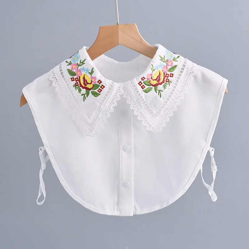 

Floral Shirt Detachable Collar for Women's Shirt Fake Collar for Autumn Swearer Blouse Tops False Collar Fuax Cols Accessories