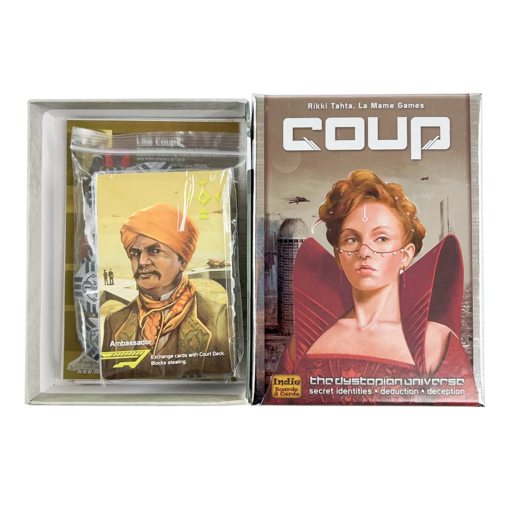 English Coup Holding Resistance Mission Board Game Card