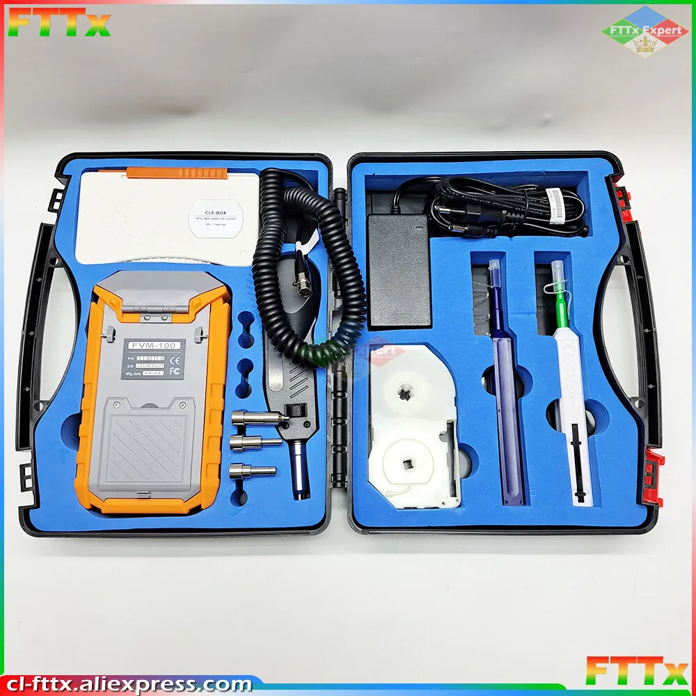 

FVM-100 Inspection Fiber Video Probe Microscope Fiber Optic End Face Inspection Detector Display Optical Cleaning Tool Clean pen