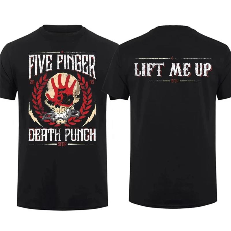 

Fashion Men T Shirt Double-sided No Regrets Black By Five Finger Death Oversize T-shirt Graphic Youth Cloth Streetwear Cotton
