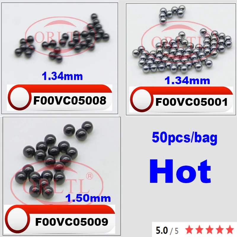 Repair kit Steel Ball F00VC05001 and Small Ceramic Ball F00VC05008 1.34mm Ceramic Ball F00VC05009 1.5mm for BOSCH 50pcs/bag