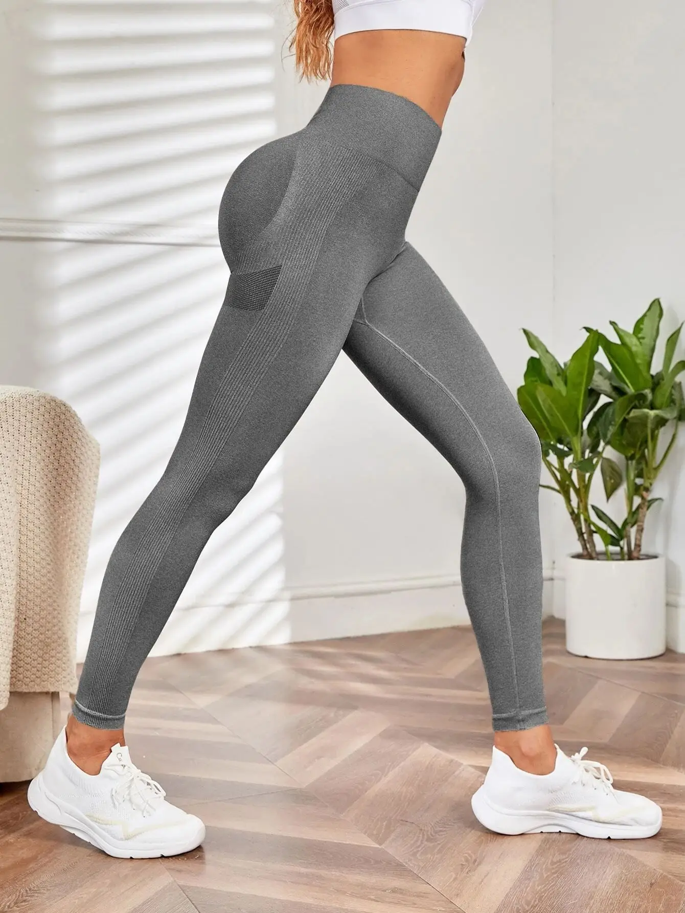 

Knit Seamless Women's Leggings High Waist Elastic Tights Gym Trainning Running Sports Pants Fitness Hip Lift Yoga Pants