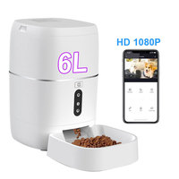 6L Large Bowls T uya  Pet Feeders Microchip Video Timer Intelligent Automatic Wifi Pet Feeder Stainless Steel Bowl