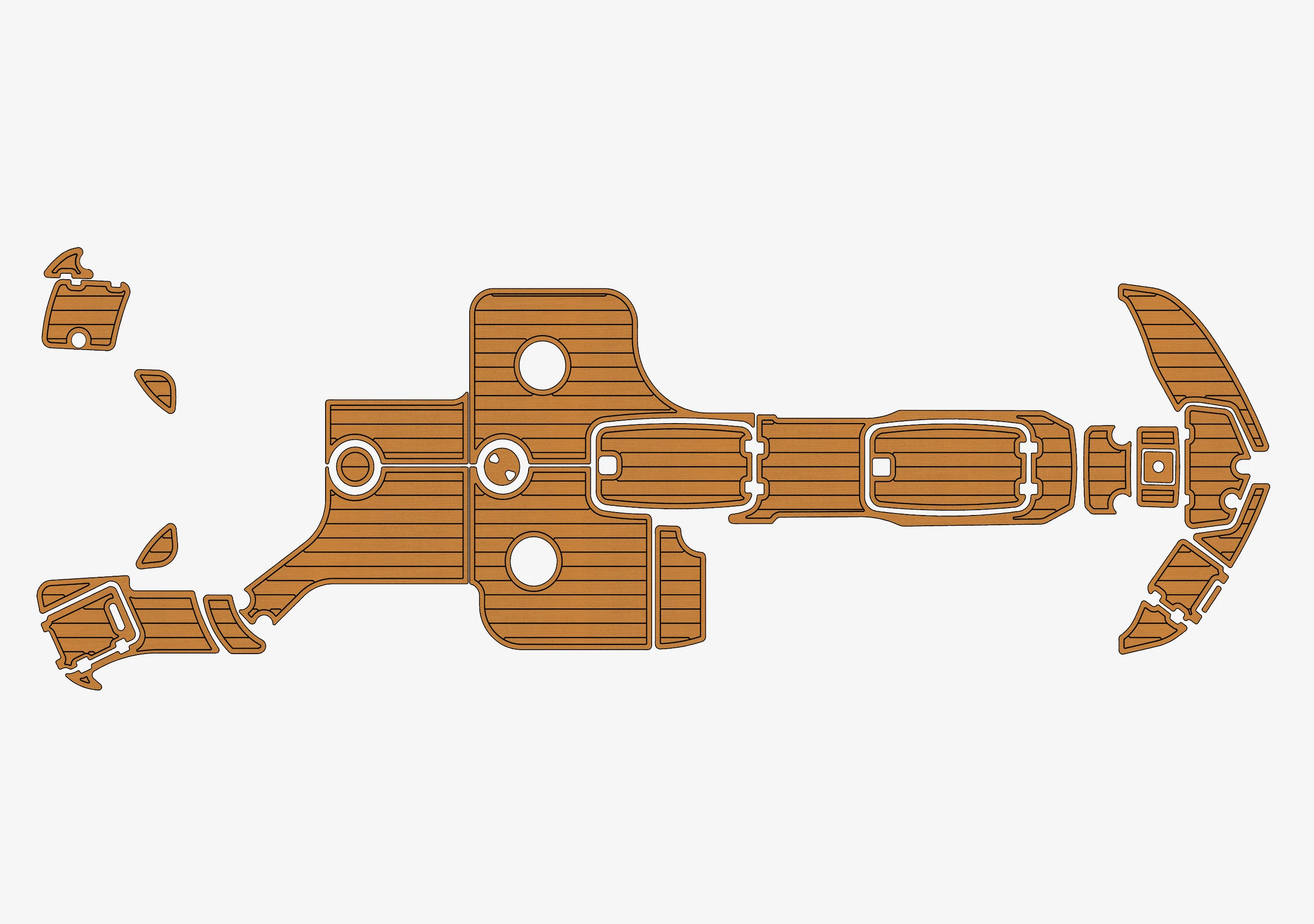 

Противоскользящее самоклеящееся покрытие из ЭВА под тик 6 мм для палубы лодки, для яхты Hurricane SD 2400 2022 года, прочное морское напольное покрытие для кокпита