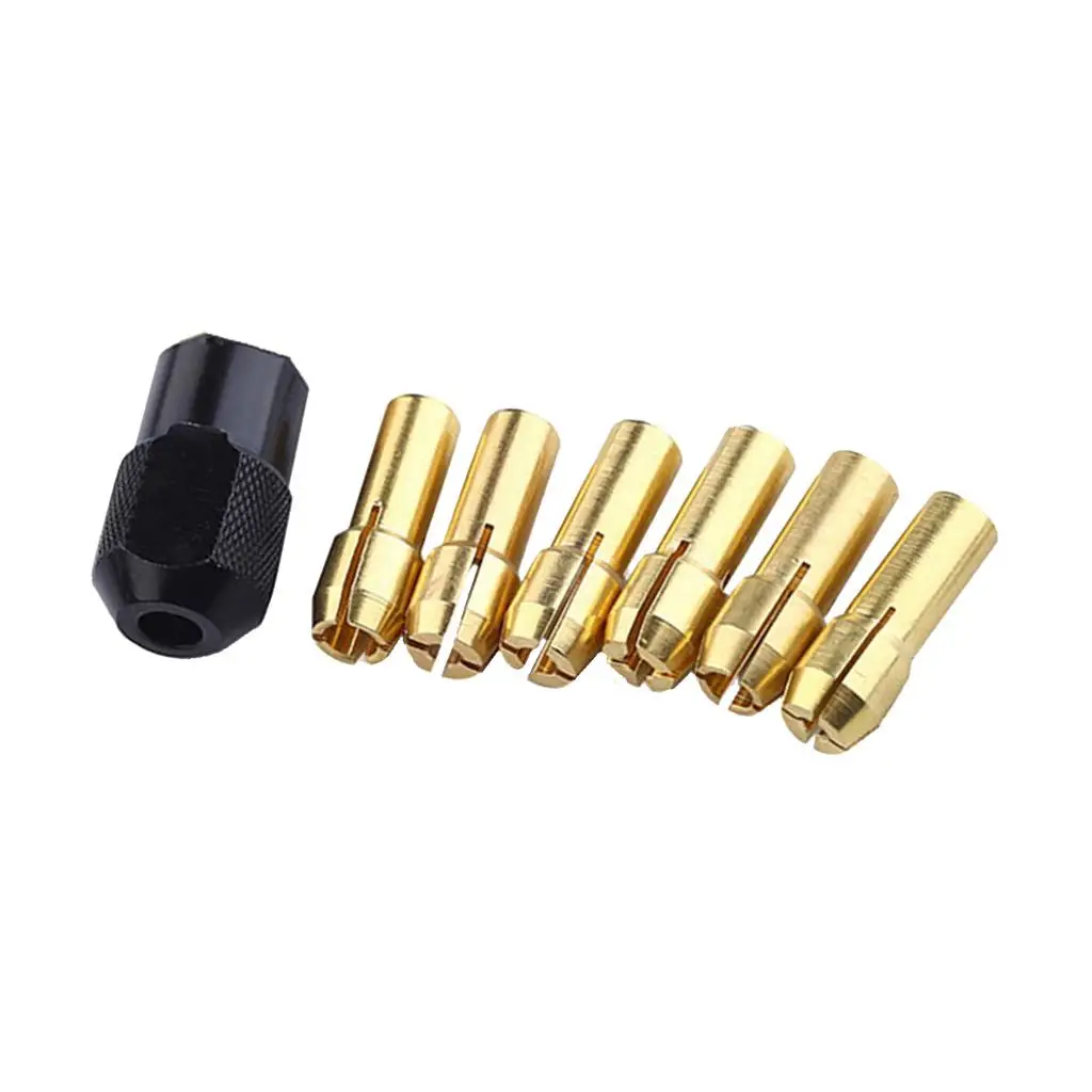 

Set of 6 Pieces Electric Bit Collet Drill Tool Chucks + Brass Adapter