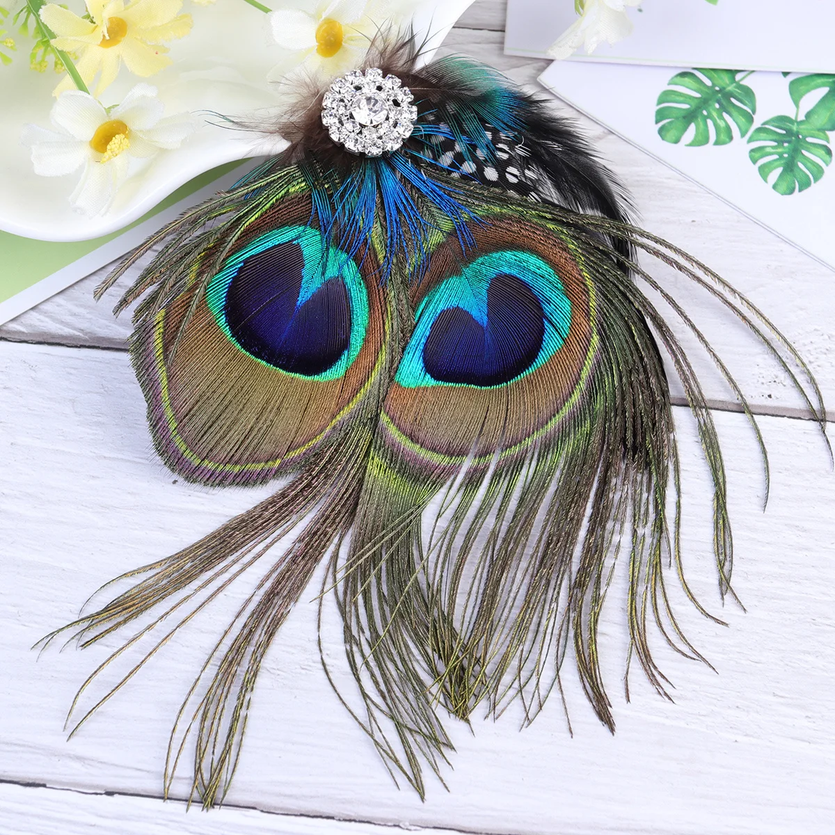 

2Pcs Vintage Hair Clips Peacock Pattern Lightweight Elegant Hairpin Party Wedding Accessories Party Hairpin