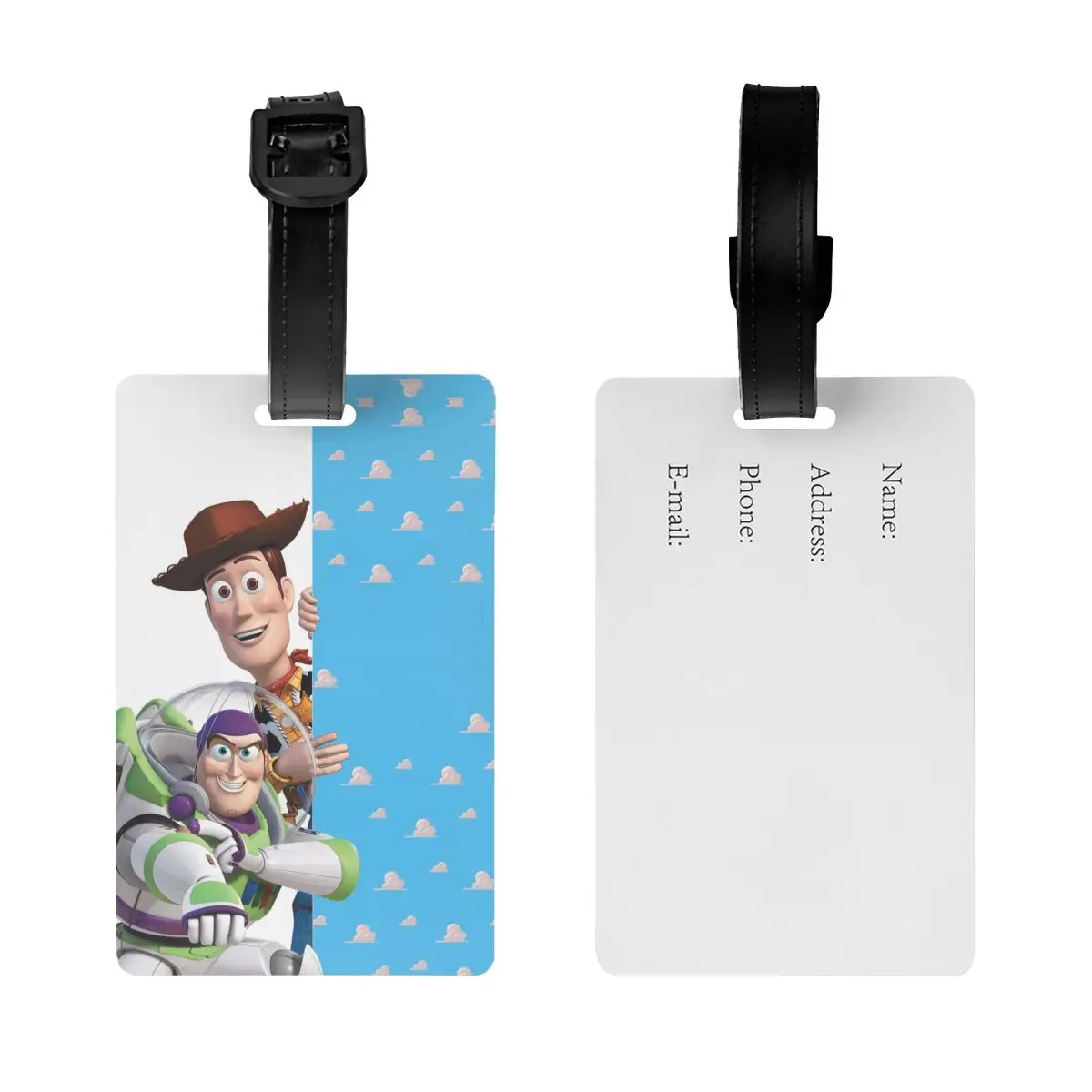 Custom Toy Story Woody And Buzz Luggage Tag Travel Bag Suitcase Privacy Cover ID Label