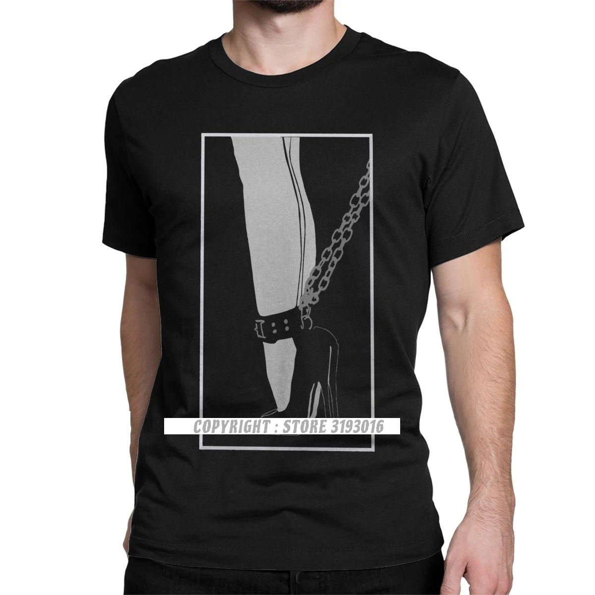 Novelty Short Sleeve Tee Shirt Chained Heels BDSM T-Shirt Submissive Submission Master Camisas 3D Tshirts Men