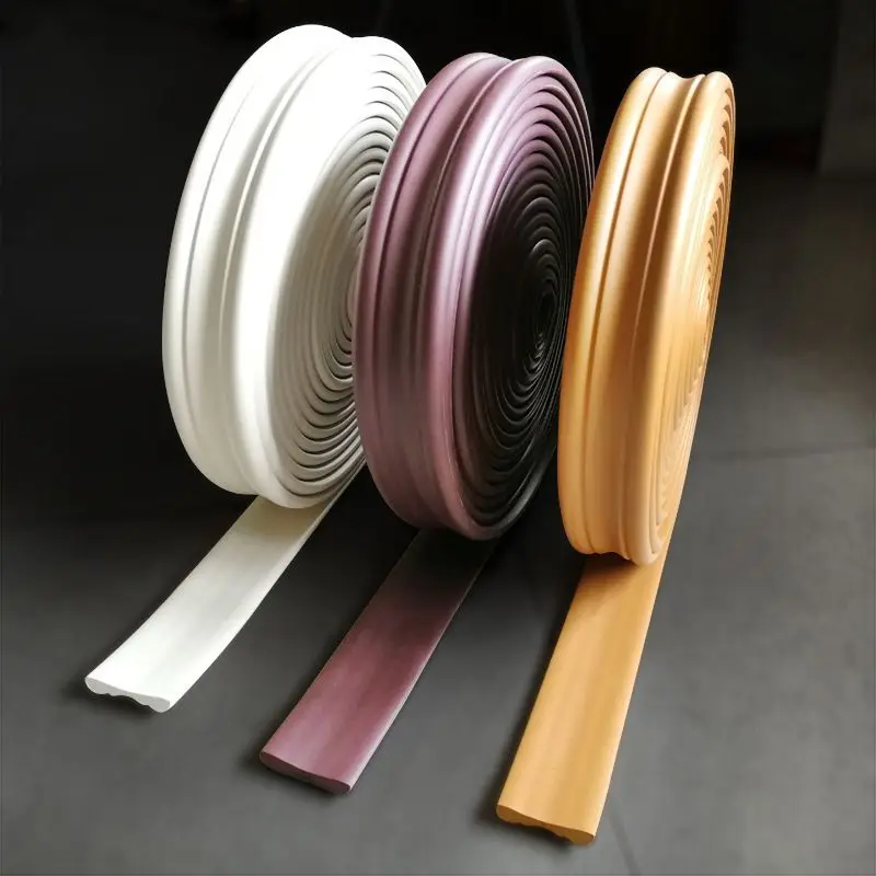 Wall Borders Line Sticker Wall Edges Sticker Flexible Self-Adhesive Foam Molding Trim Strips Edges for Corners Window Kitchen