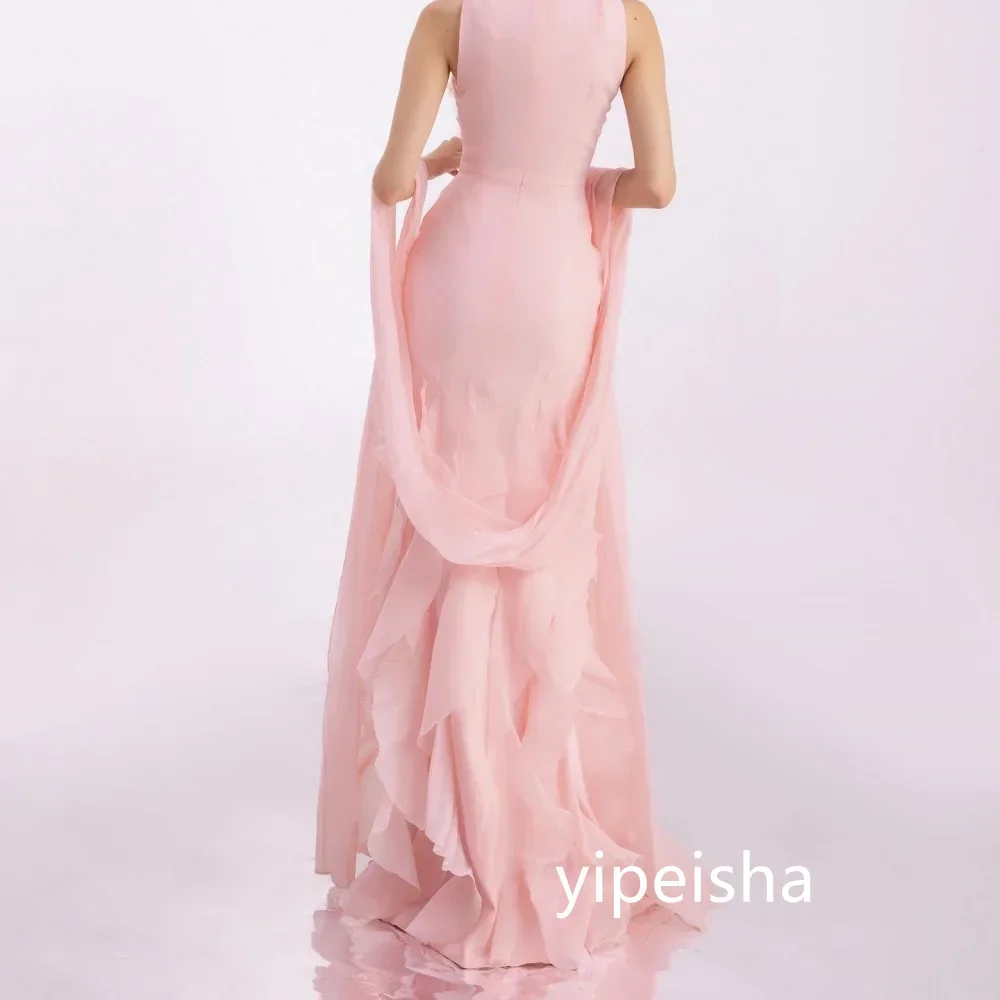 Customized Elegant Mermaid O-Neck Long Evening Dresses Classic Exquisite Prom Dresses Floor-Length Unisex Modern Style Formal image 2