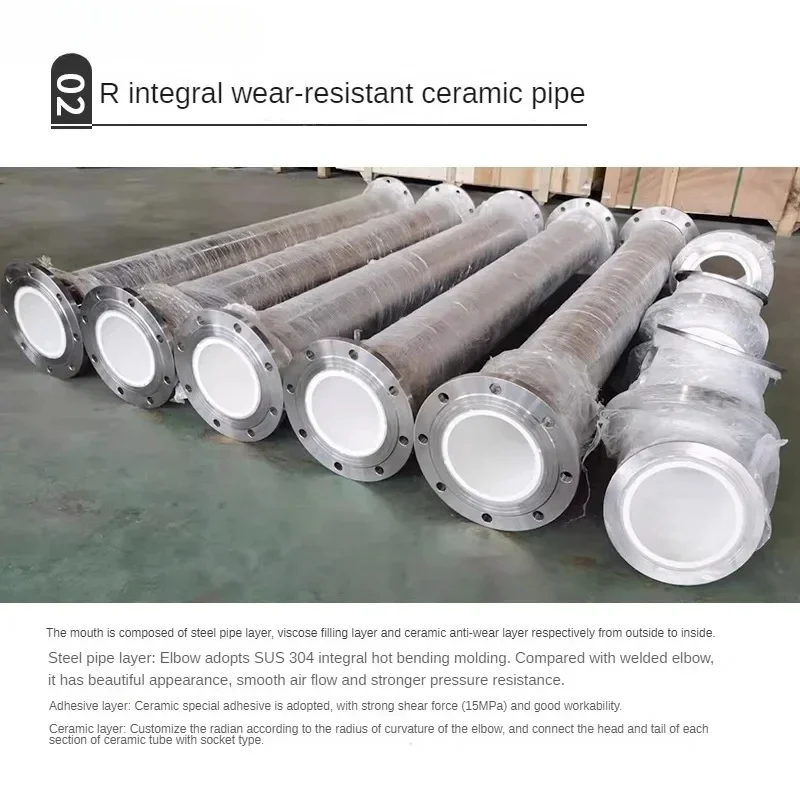 Customized integral wear-resistant ceramic pipeline, corrosion-resistant lithium battery material for desulfurization