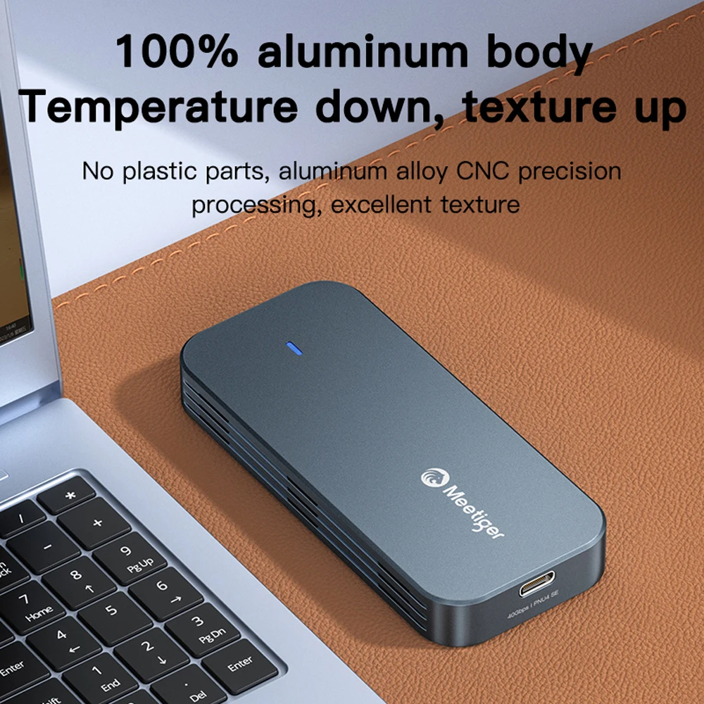 Meetiger USB4 M.2 SSD Enclosure 40Gbps SSD Adapter Aluminum M.2 NVMe Case Thunderbolt USB4.0 Type-C External Hard Drive Case