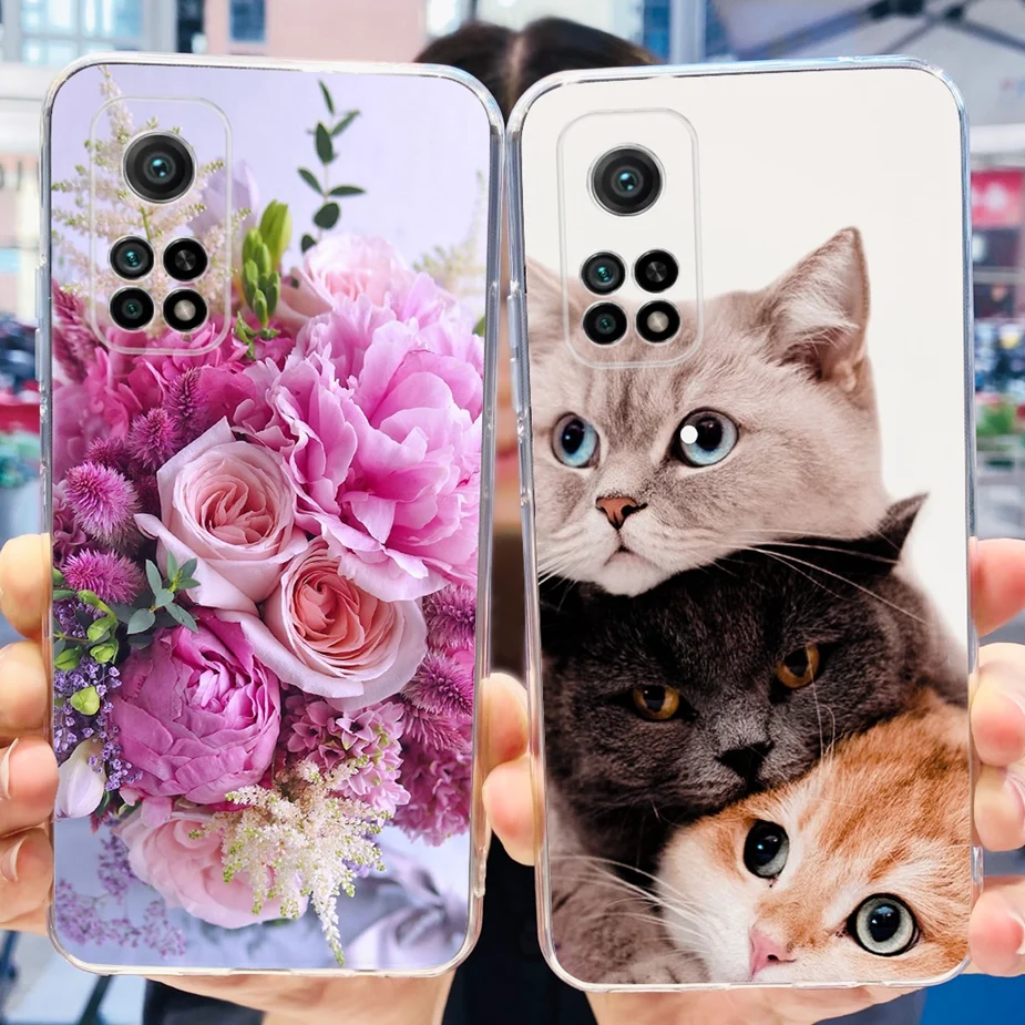 For Xiaomi Mi 10T 5G Case Luxury Painted Cover Clear Silicone Protective Shell For Xiaomi Mi 10T Pro Mi10T Phone Cases Soft Bags