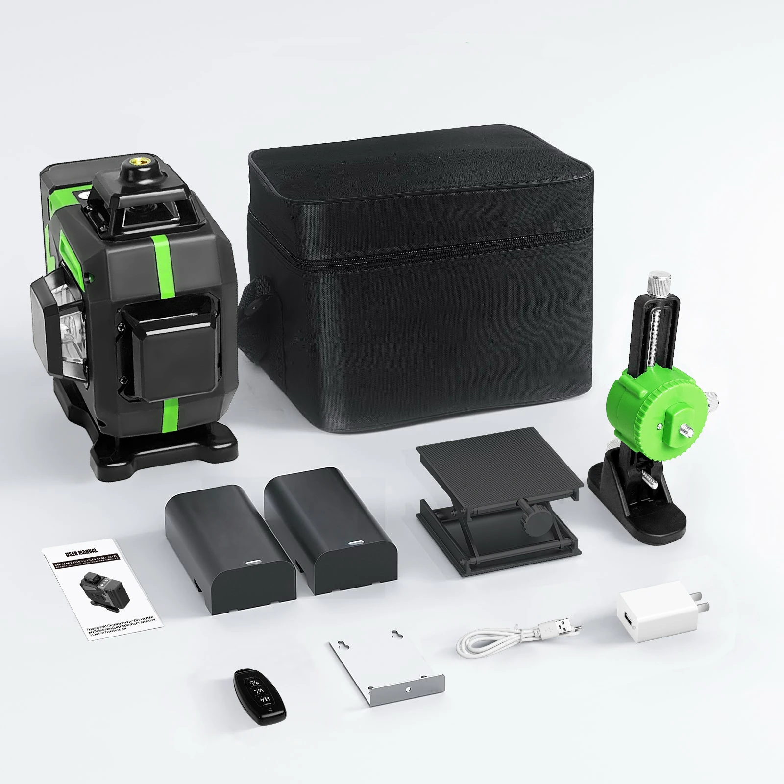 High Precision 360 Degree Green Laser Ring with Touch Keypad Industrial 4D Cross Line Laser Level for Construction Work Pro