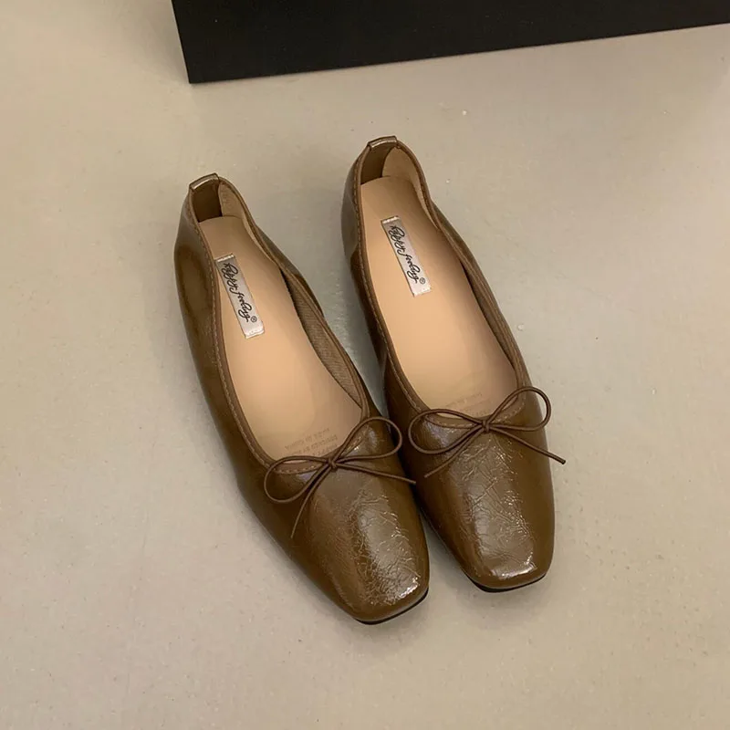 Frühling Herbst Neue Damen-Ballettschuhe mit Erhöhter Sohle, Modische Schmetterlingsknoten-Schuhe für Damen, Flache Slip-On-Schuhe – Detail 16