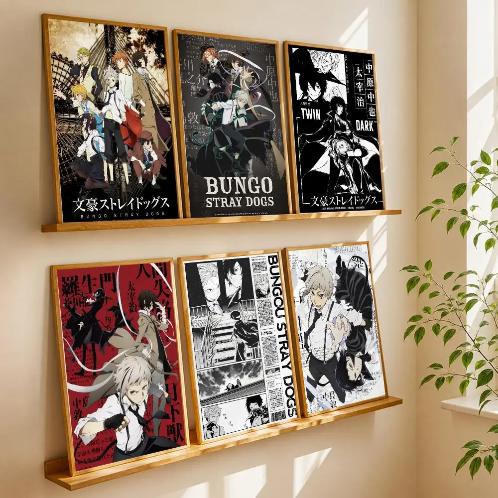 B-Bungo S-Stray Dogs Poster HD Wall Art Wall Stickers Home Living Room Bedroom Bar Office Decor Prints