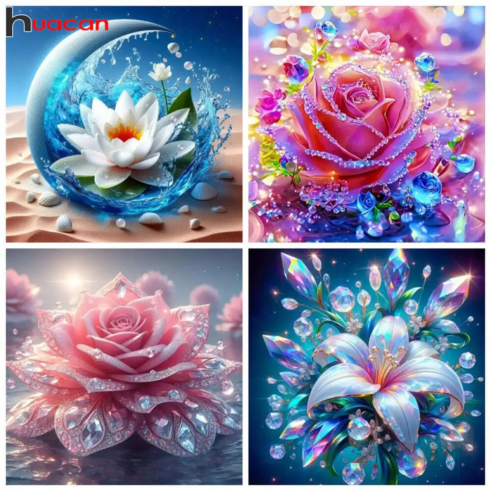 Huacan Diamant Malerei Set Tai Chi Sonnenblume volle quadratische runde Mosaik Stickerei Yin Yang Landschaft Wohnkultur