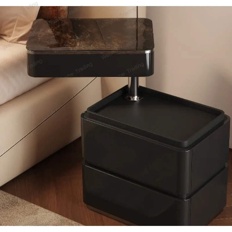 Bedside table Italian light luxury bedroom multi-functional liftable small side few lockers