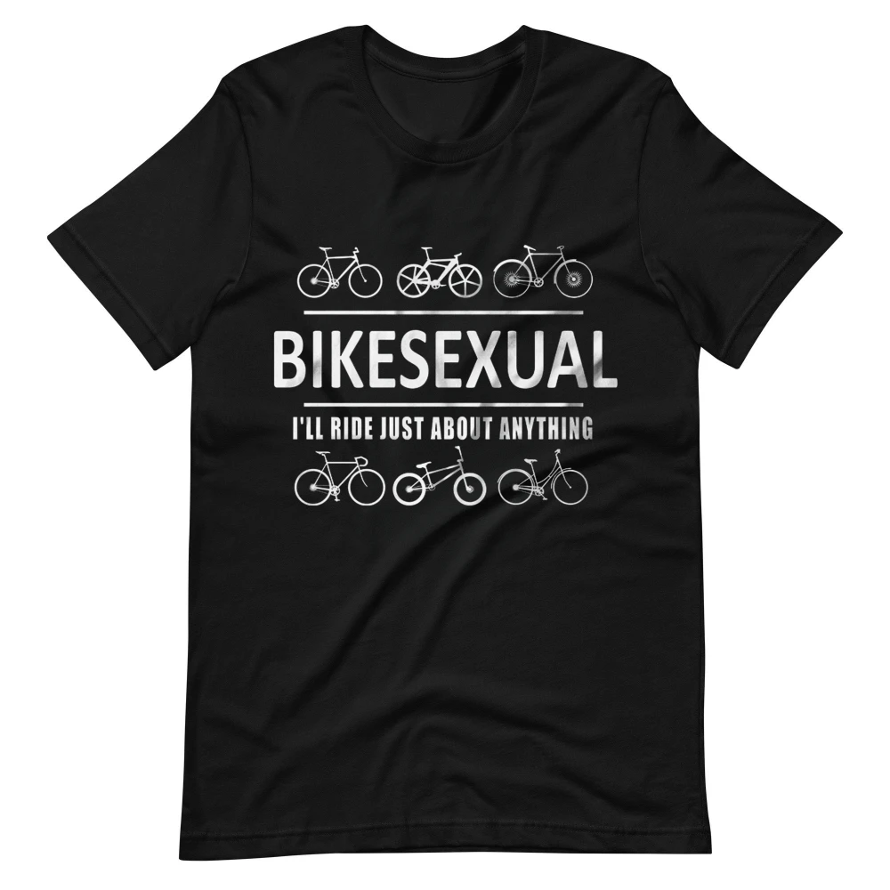 Funny Bikesexual Shirt Sarcastic Cycling Gift Tee Bicycle Humor Unisex Cotton Tshirt Casual Summer Streetwear Cyclist Gifts Tops