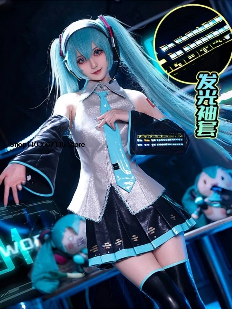 VOCALOID Mikuu Cosplay Costume VOCALOID Mikuu Cosplay Mikuu Glow Formula Costume and Cosplay Wig