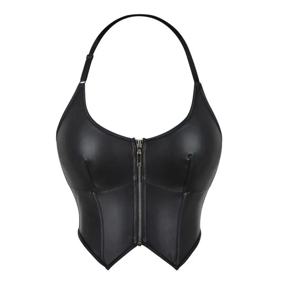 مشد تنحيف بسحاب ورقبة رسن بدون حمالات وقوس لتشكيل الجزء العلوي للسيدات